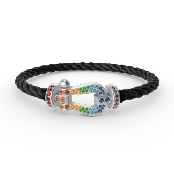 ¡®Imperial¡¯FORC LARGE HORSESHOE  COLORED DIAMOND BRACELET SILVER