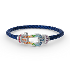 ¡®Imperial¡¯FORC LARGE HORSESHOE  COLORED DIAMOND BRACELET SILVER