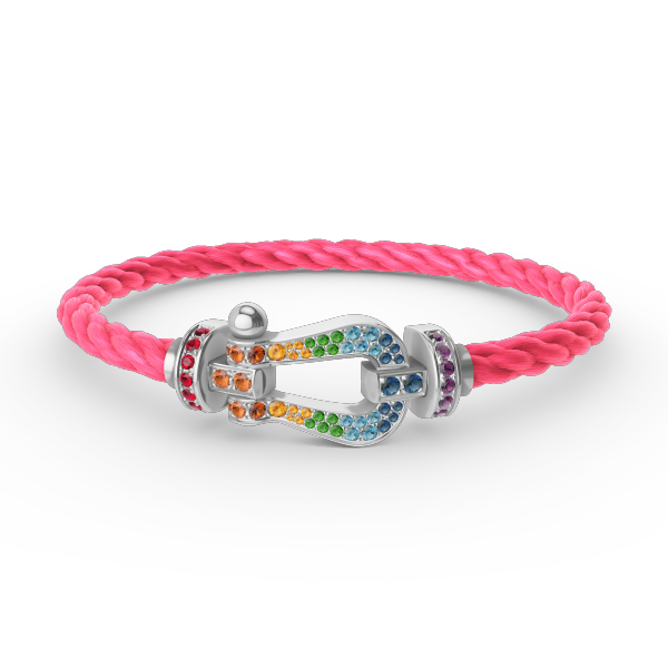 ¡®Imperial¡¯FORC LARGE HORSESHOE  COLORED DIAMOND BRACELET SILVER
