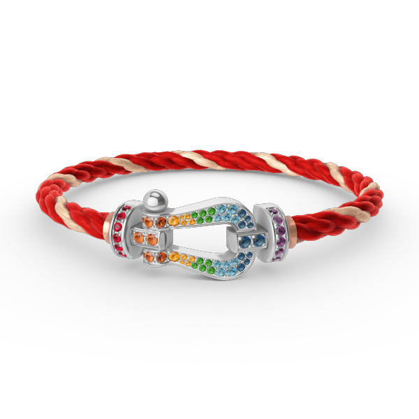 ¡®Imperial¡¯FORC LARGE HORSESHOE  COLORED DIAMOND BRACELET SILVER