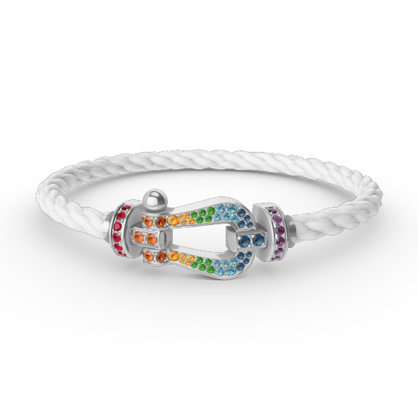 ¡®Imperial¡¯FORC LARGE HORSESHOE  COLORED DIAMOND BRACELET SILVER