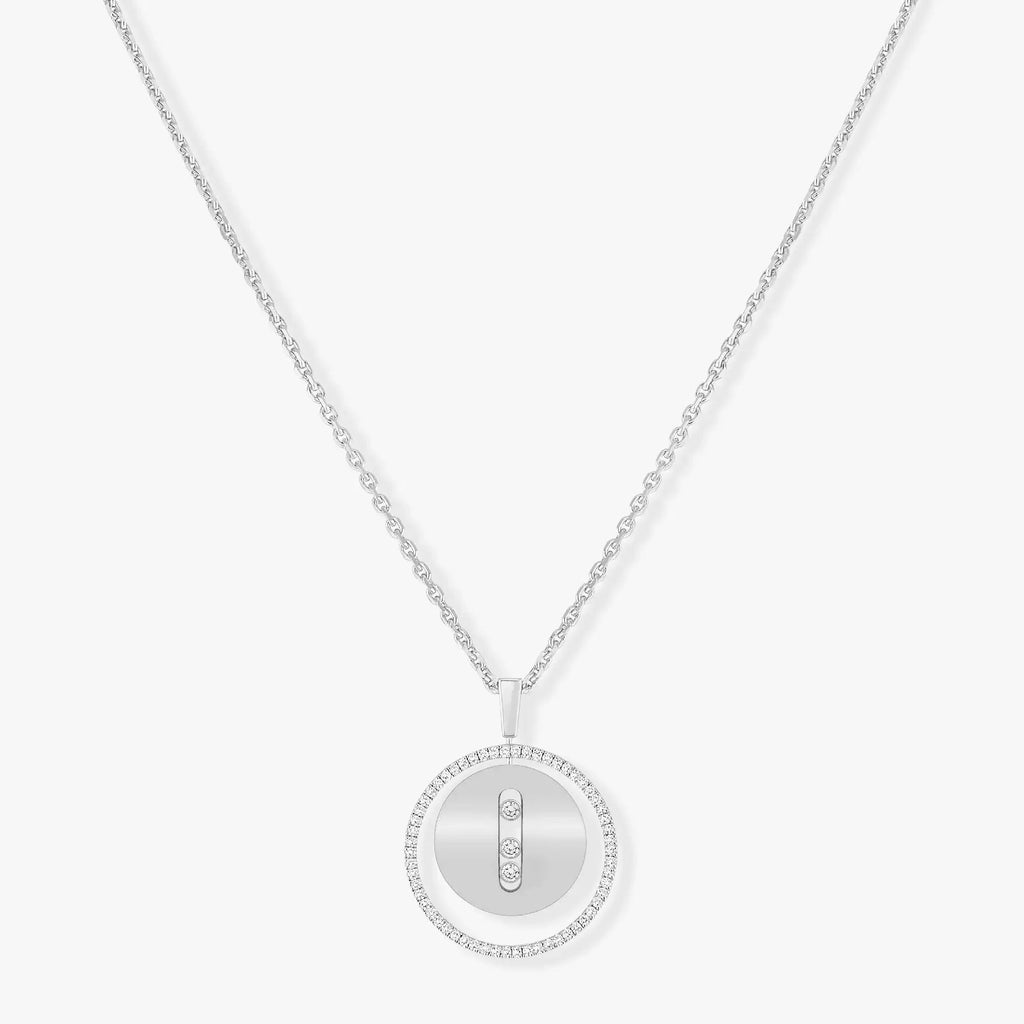 [Imperial Jewelrys]LUCKY MOVE MM SILVER DIAMOND NECKLACE