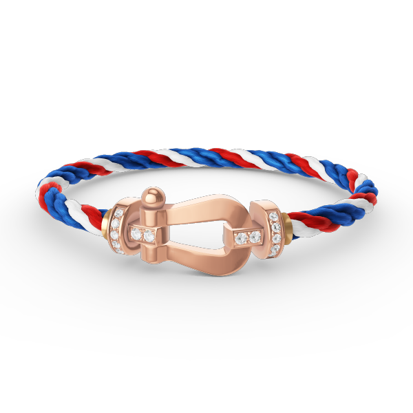 ¡®Imperial¡¯FORCE LARGE HORSESHOE HALF DIAMOND BRACELET ROSE GOLD
