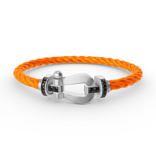 ¡®Imperial¡¯FORCE LARGE HORSESHOE BLACK DIAMOND BRACELET SILVER