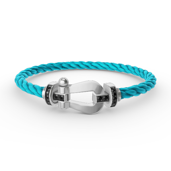 ¡®Imperial¡¯FORCE LARGE HORSESHOE BLACK DIAMOND BRACELET SILVER