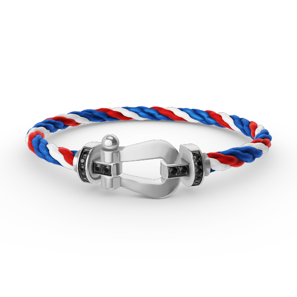 ¡®Imperial¡¯FORCE LARGE HORSESHOE BLACK DIAMOND BRACELET SILVER