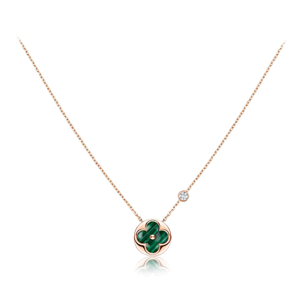 ¡®Imperial¡¯SUN PEDANT PINK GOLD 1 DIAMOND NECKLACE