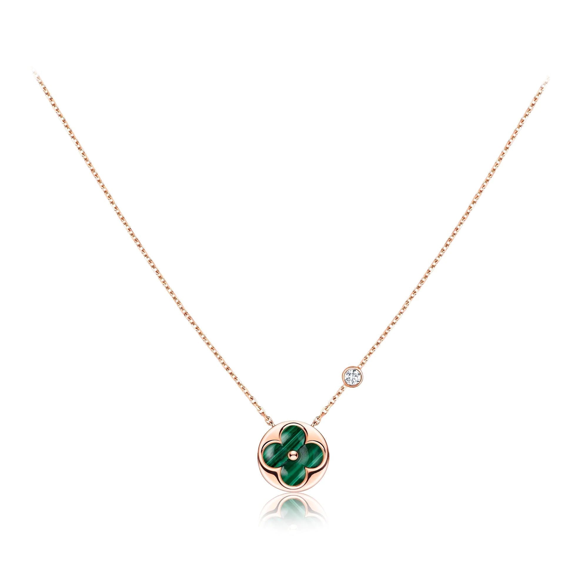 ¡®Imperial¡¯SUN PEDANT PINK GOLD 1 DIAMOND NECKLACE