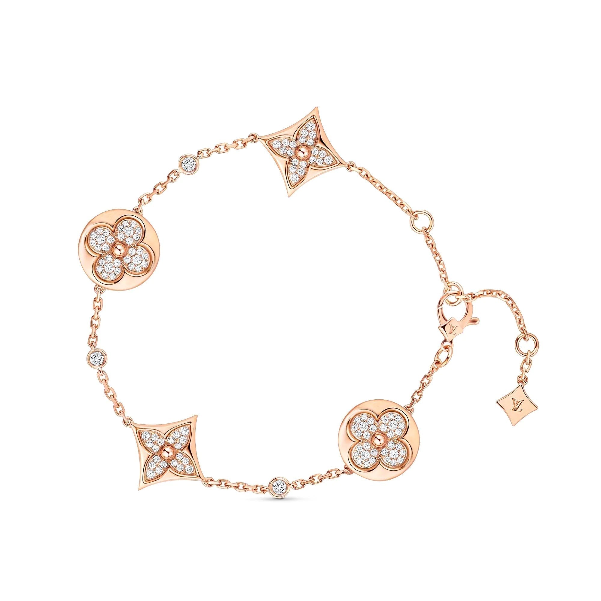 ¡®Imperial¡¯STAR AND SUN 4 MOTIFS GOLD DIAMONDS BRACELET
