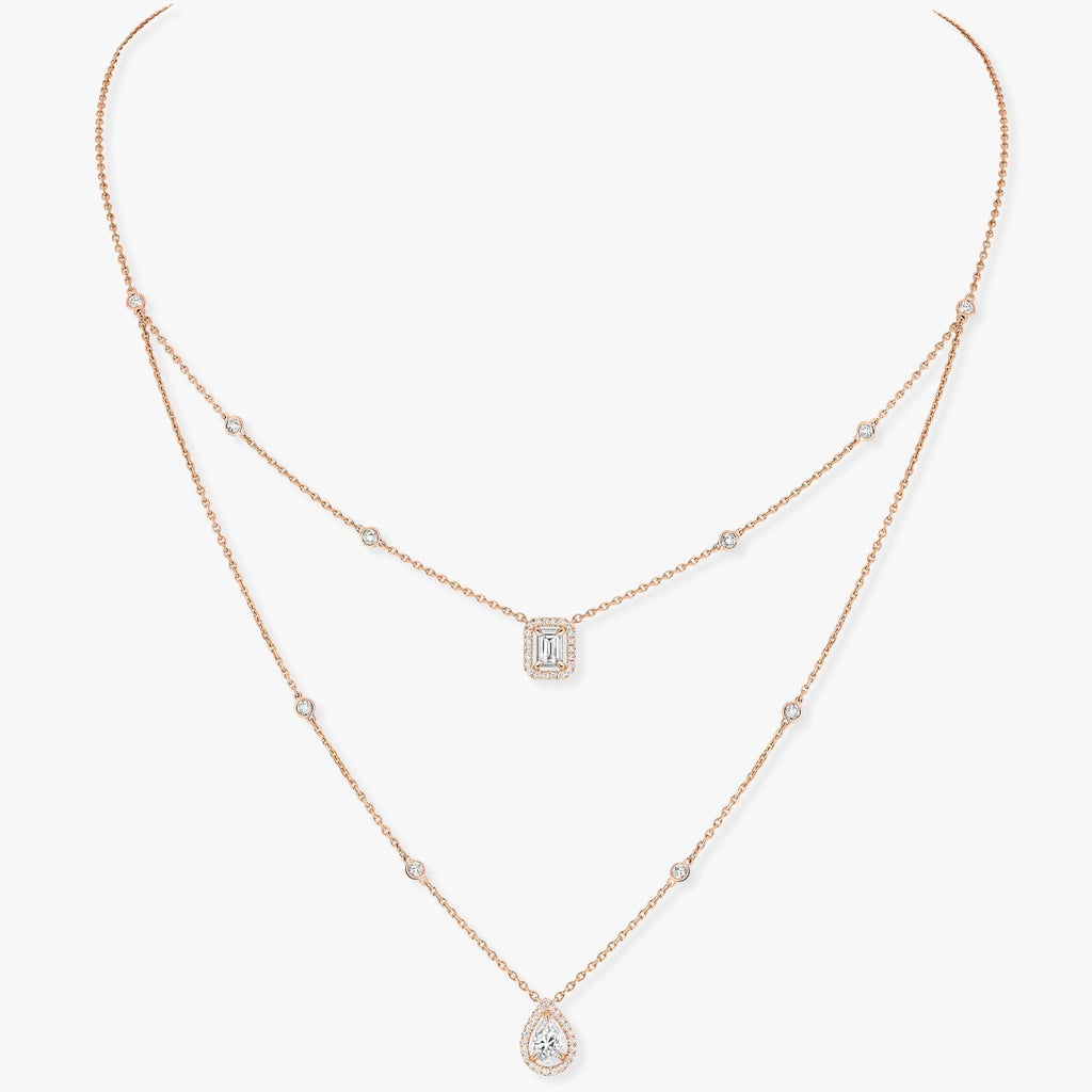 [Imperial Jewelrys]MY TWIN 2 ROW DIAMOND NECKLACE