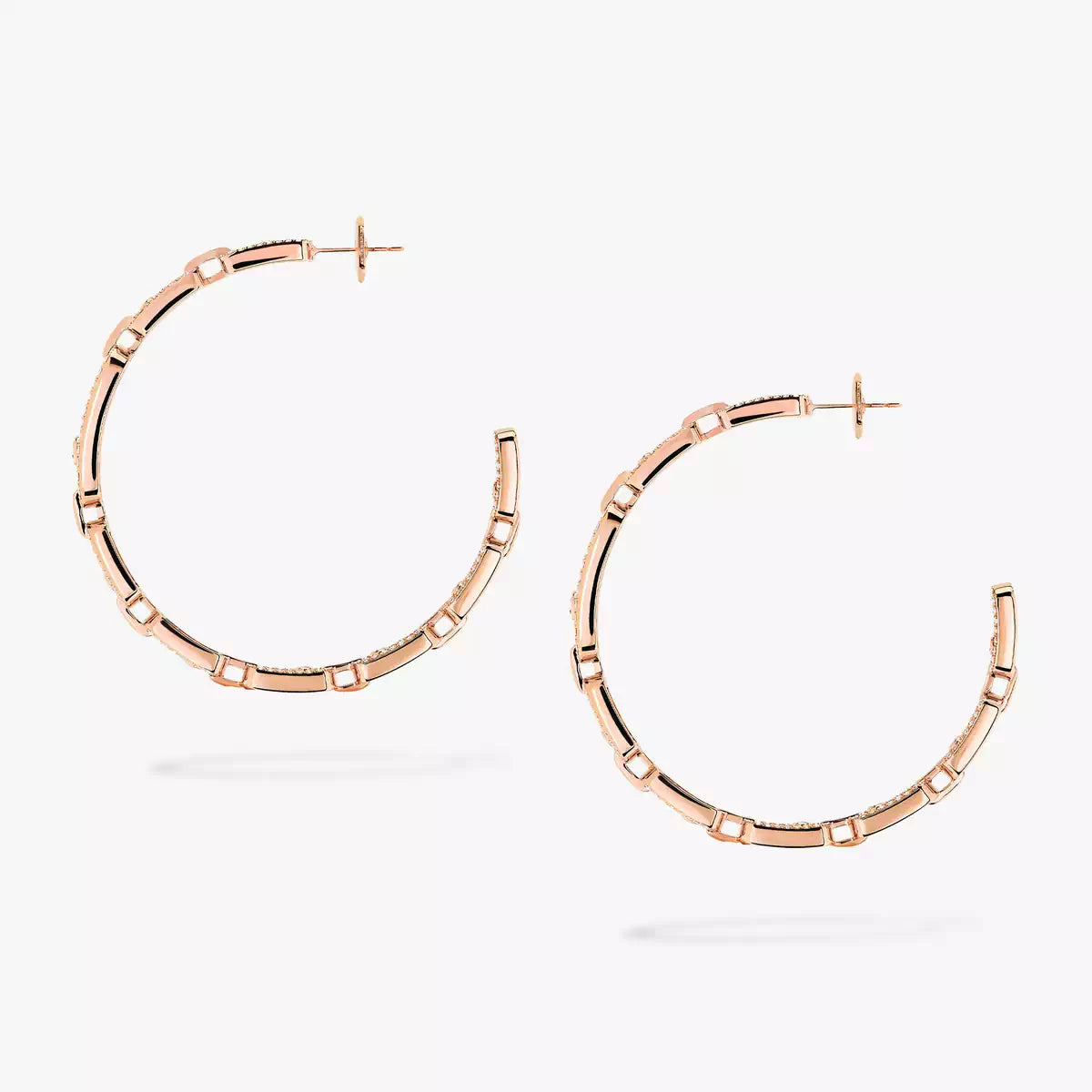 [[Imperial Jewelrys]Move Link Diamond Hoop Earrings