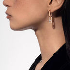 [Imperial Jewelrys]Move Link Diamond Earrings