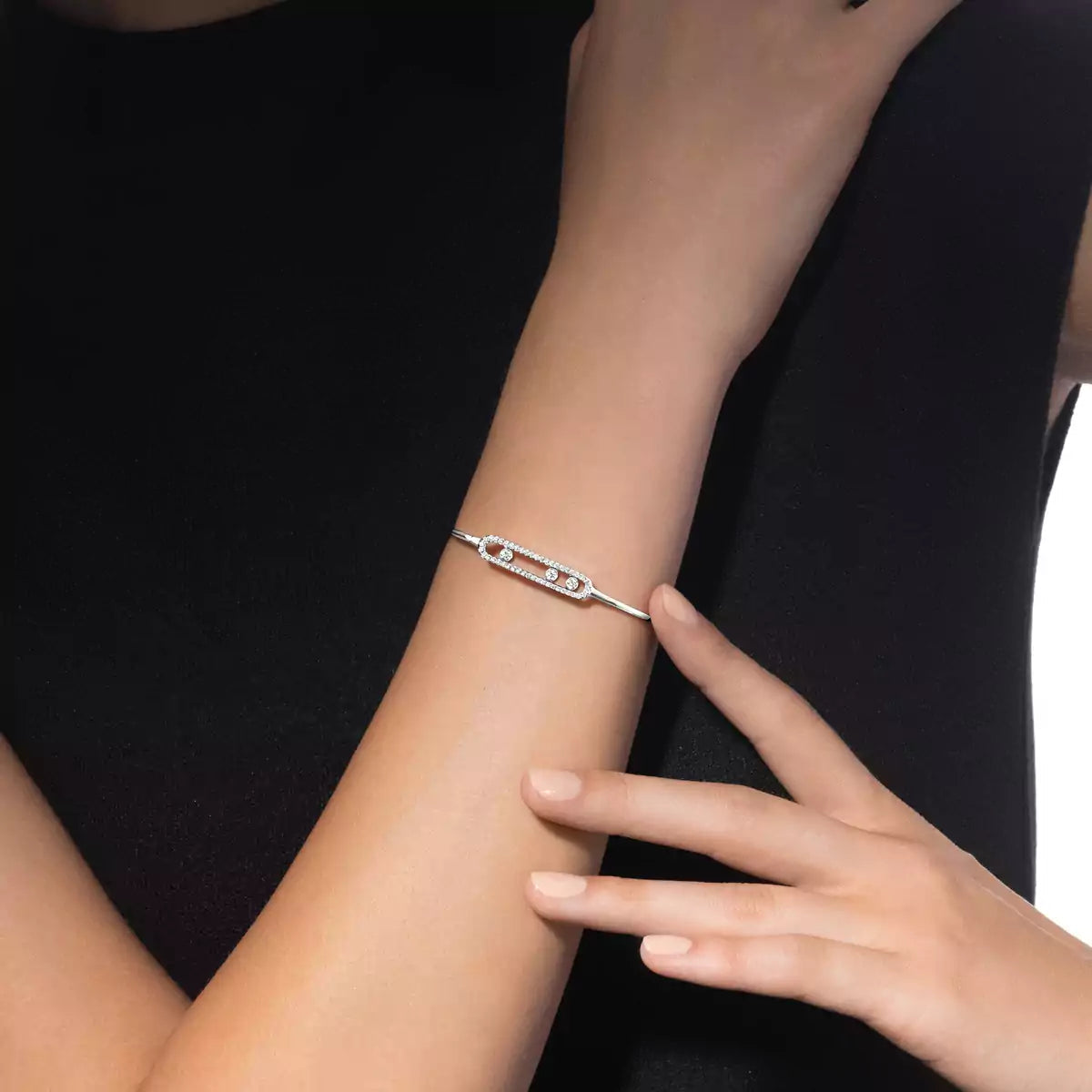 [Imperial Jewelrys]Move Pavé Diamond Bangle Bracelet M