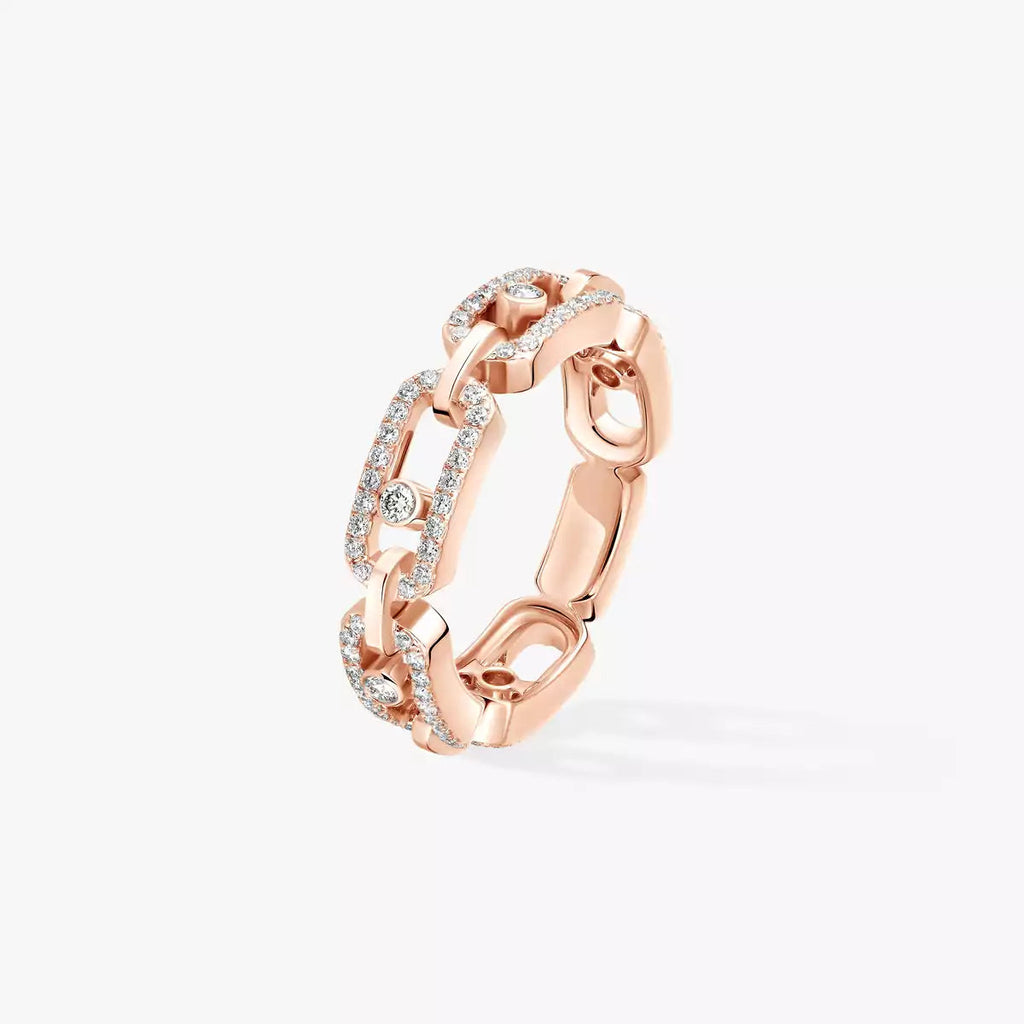[Imperial Jewelrys]Move Link Pave_-Set Diamond Ring in Gold