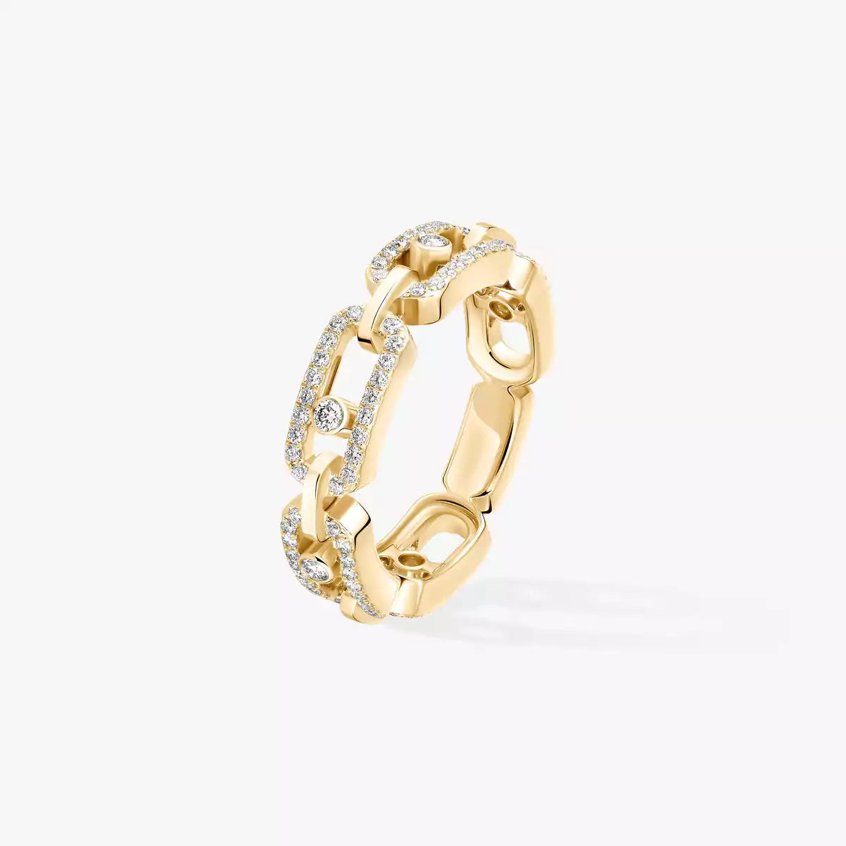 [Imperial Jewelrys]Move Link Pave_-Set Diamond Ring in Gold
