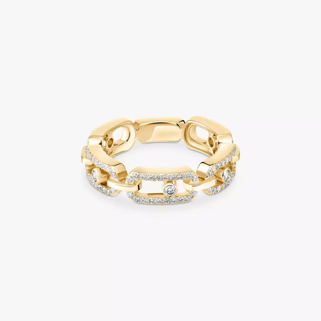 [Imperial Jewelrys]Move Link Pave_-Set Diamond Ring in Gold