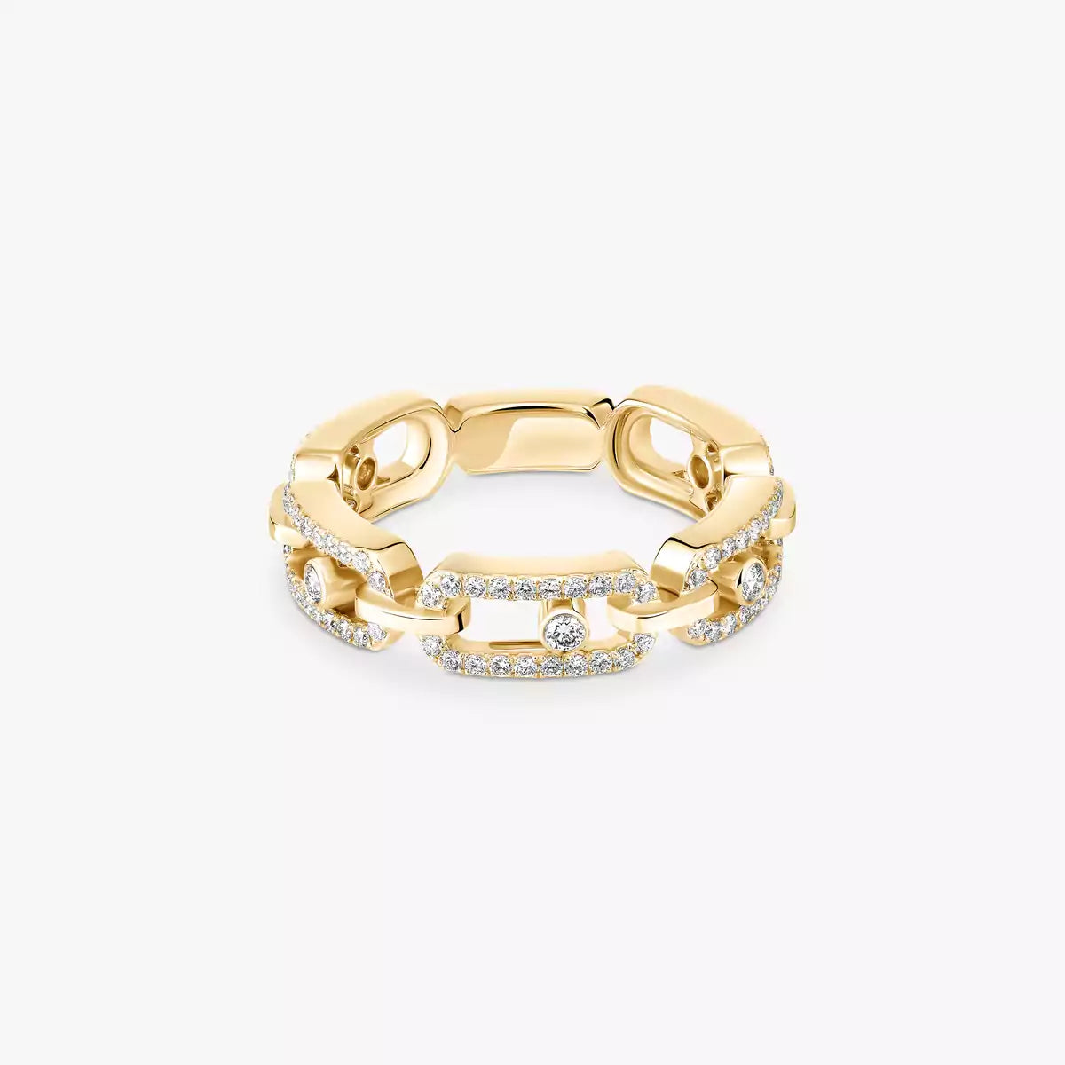 [Imperial Jewelrys]Move Link Pave_-Set Diamond Ring in Gold