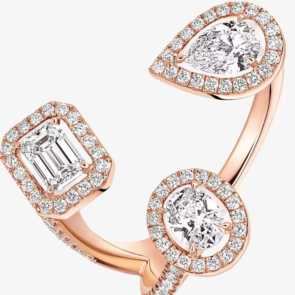 [[Imperial Jewelrys] Diamond Ring 0,25ct My Twin Trilogy