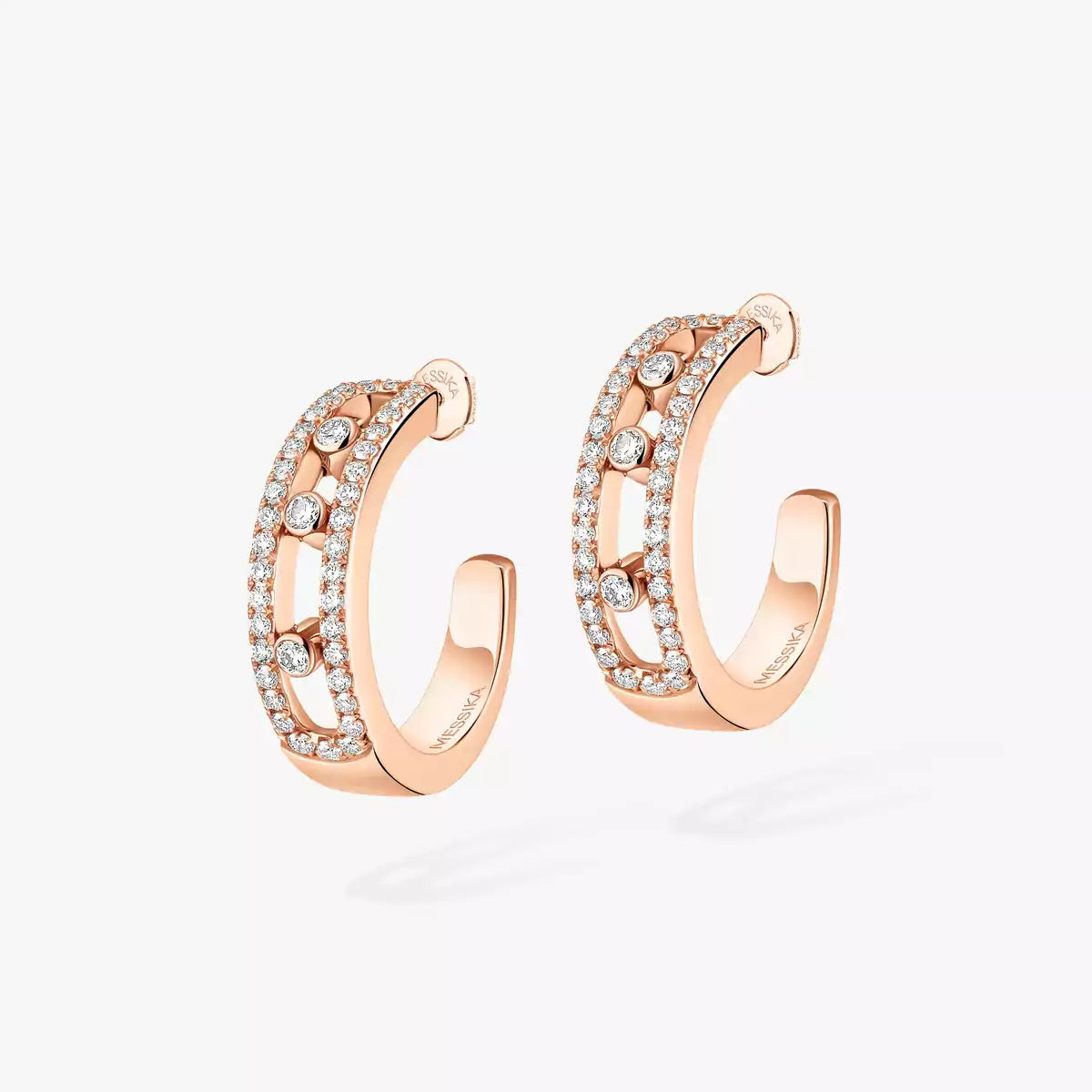[Imperial Jewelrys]Diamond Pave_ Hoop Earrings Move