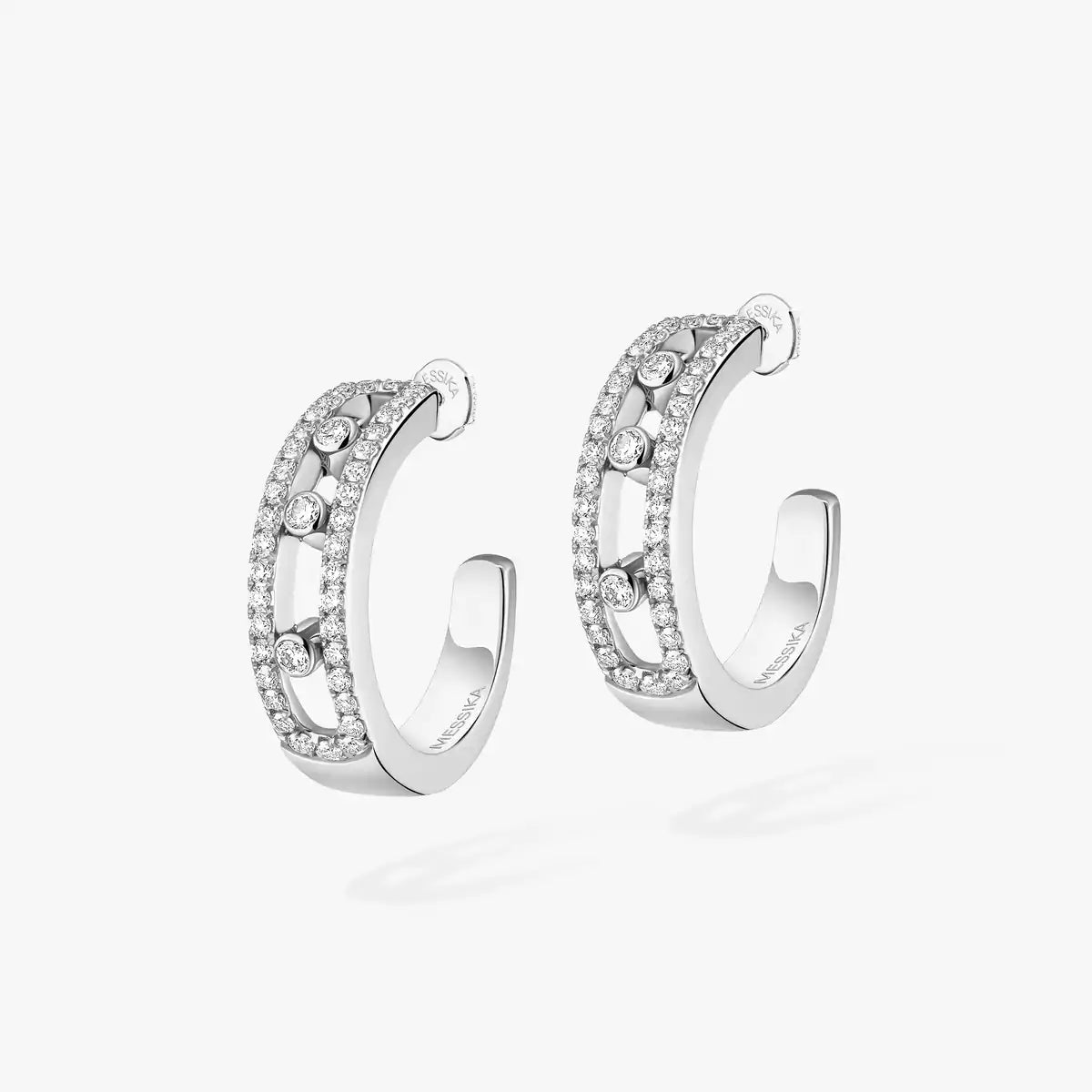 [Imperial Jewelrys]Diamond Pave_ Hoop Earrings Move