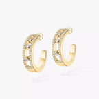 [Imperial Jewelrys]Diamond Pave_ Hoop Earrings Move