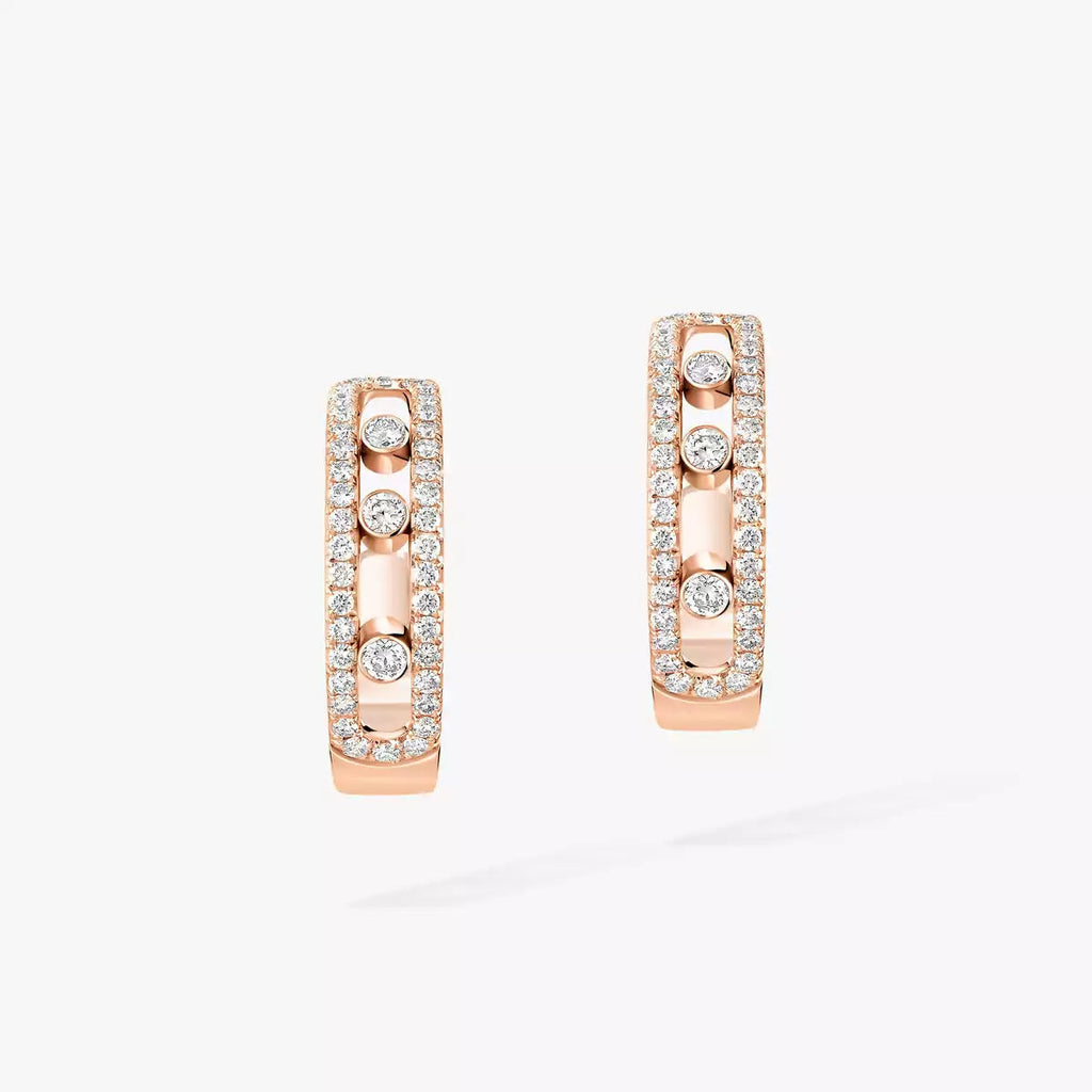 [Imperial Jewelrys]Diamond Pave_ Hoop Earrings Move