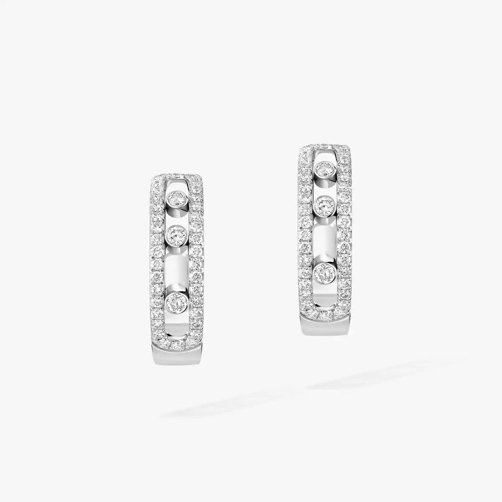 [Imperial Jewelrys]Diamond Pave_ Hoop Earrings Move