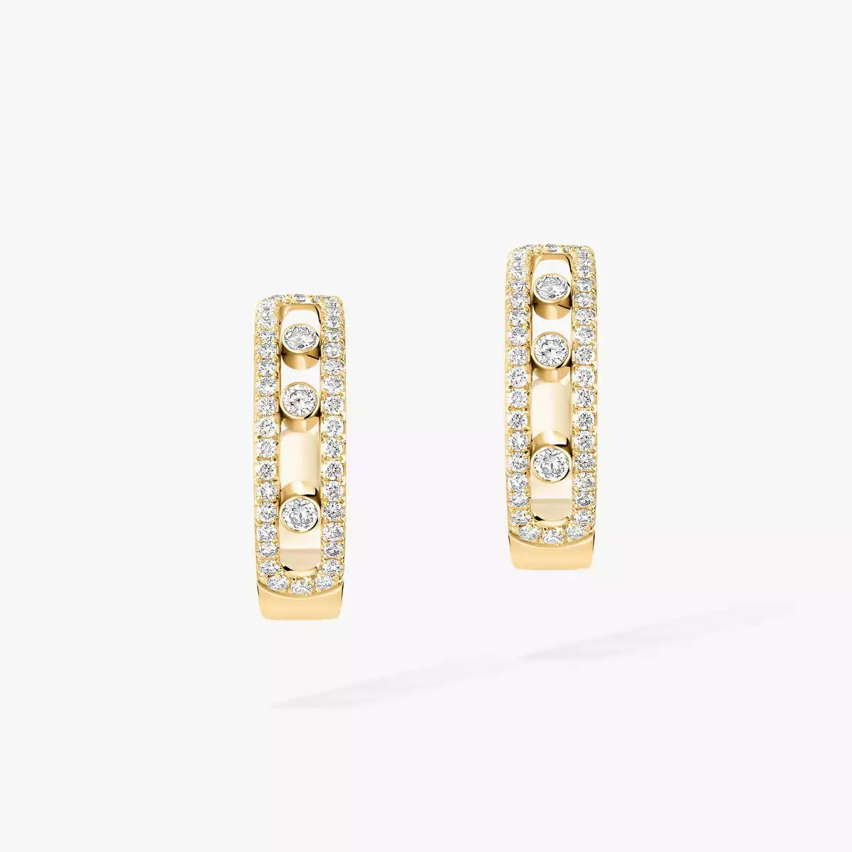 [Imperial Jewelrys]Diamond Pave_ Hoop Earrings Move