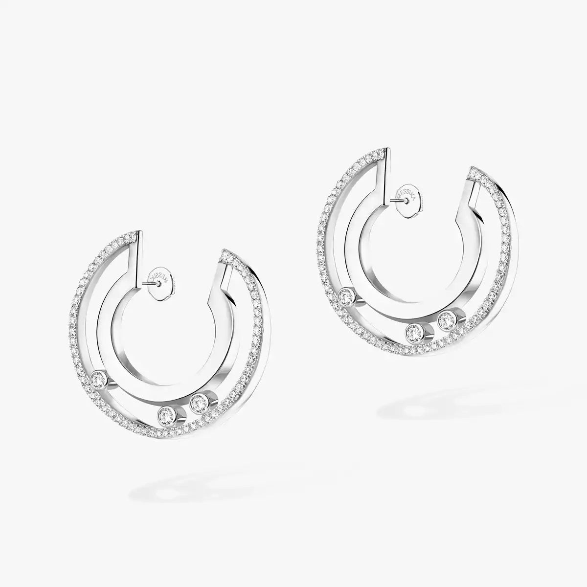 [Imperial Jewelrys]Move Romane Small Diamond Hoop Earrings