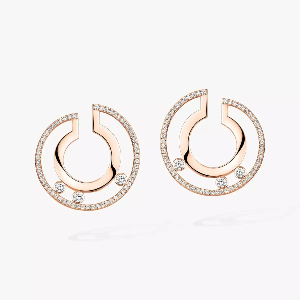 [Imperial Jewelrys]Move Romane Small Diamond Hoop Earrings