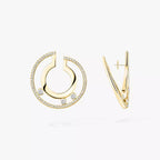 [Imperial Jewelrys]Move Romane Small Diamond Hoop Earrings