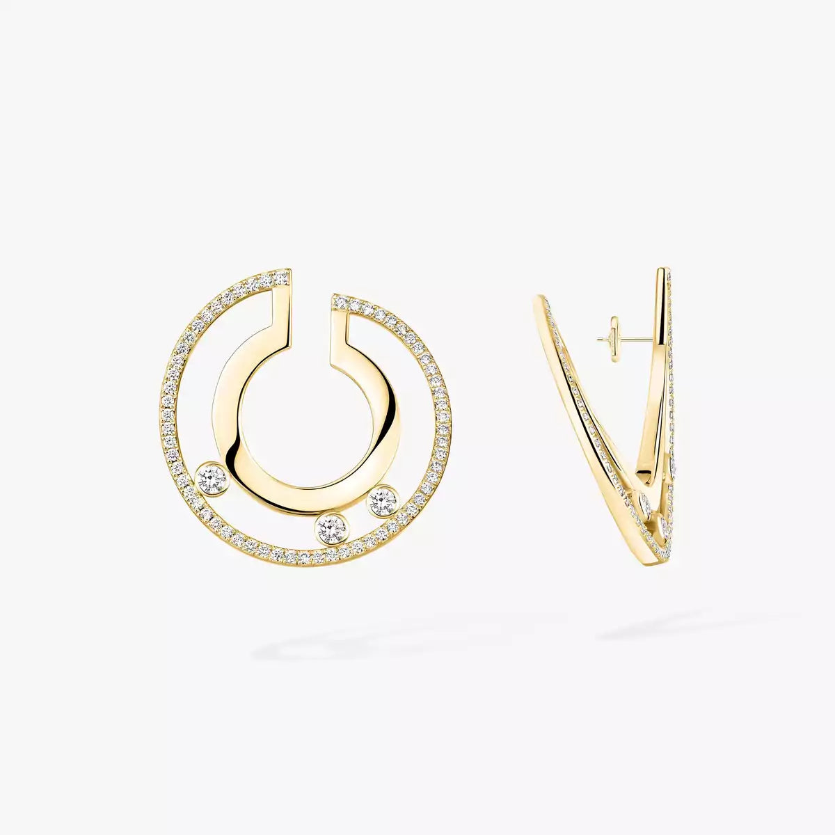 [Imperial Jewelrys]Move Romane Small Diamond Hoop Earrings