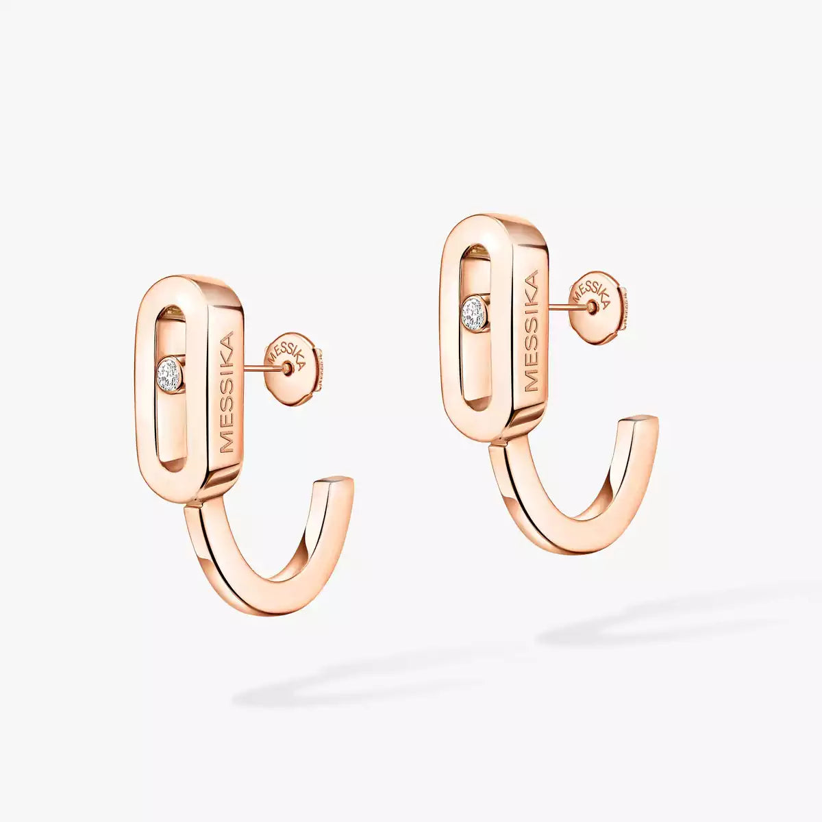 [Imperial Jewelrys]Diamond Mini Hoop Earrings Move Classique