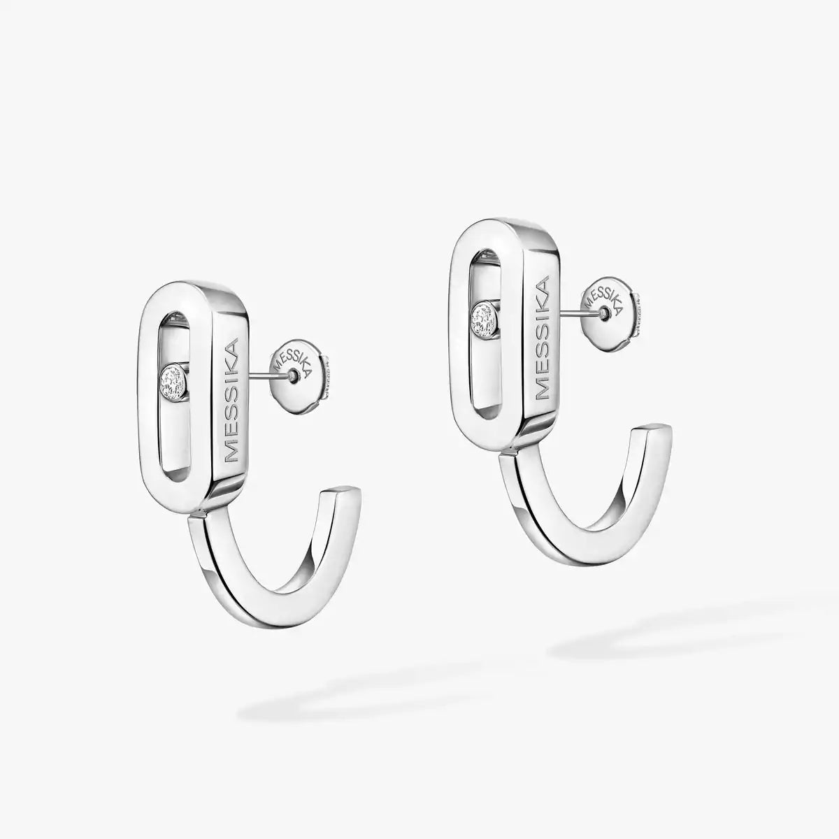 [Imperial Jewelrys]Diamond Mini Hoop Earrings Move Classique