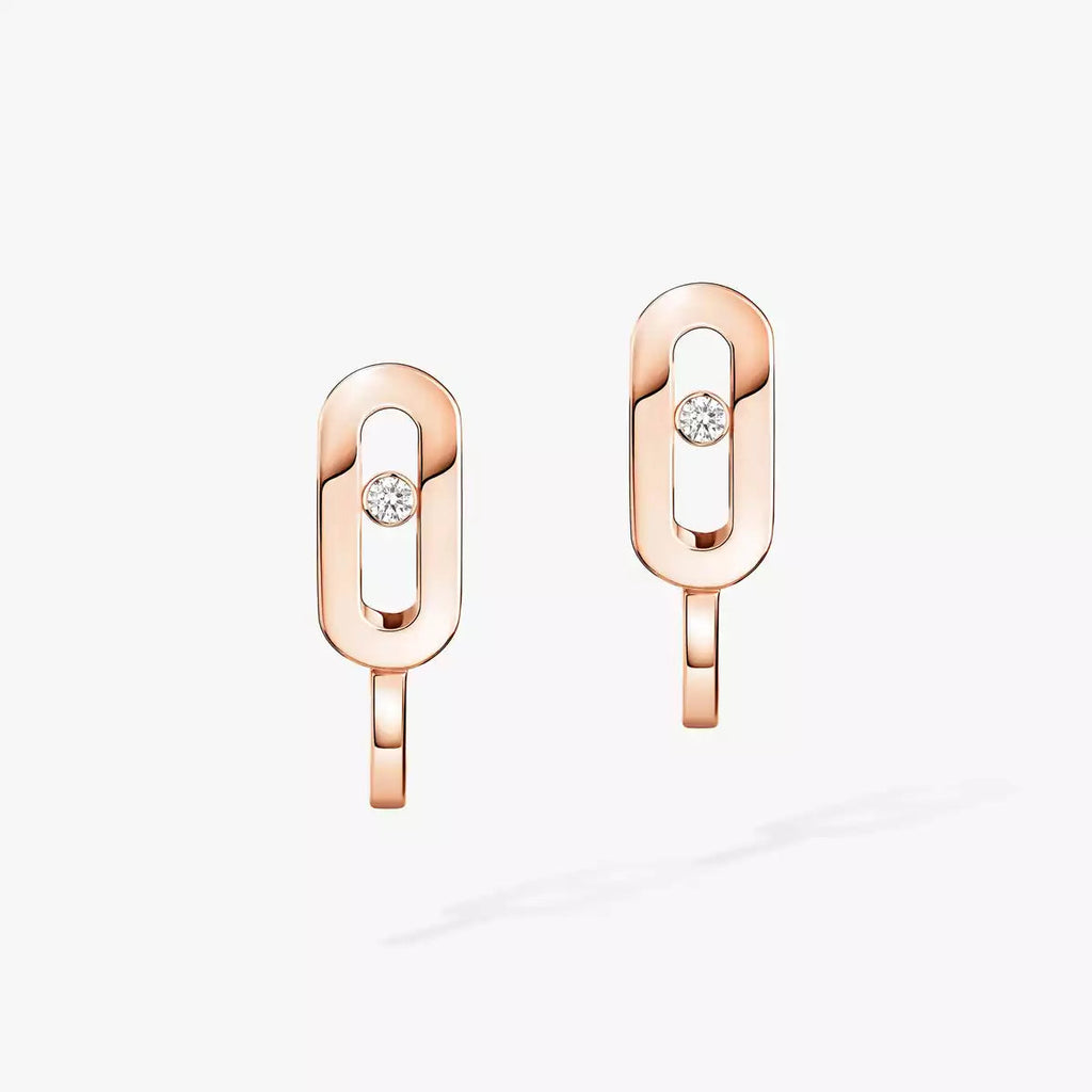 [Imperial Jewelrys]Diamond Mini Hoop Earrings Move Classique