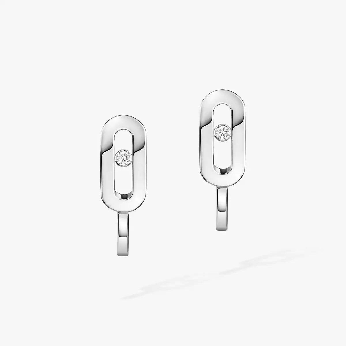 [Imperial Jewelrys]Diamond Mini Hoop Earrings Move Classique