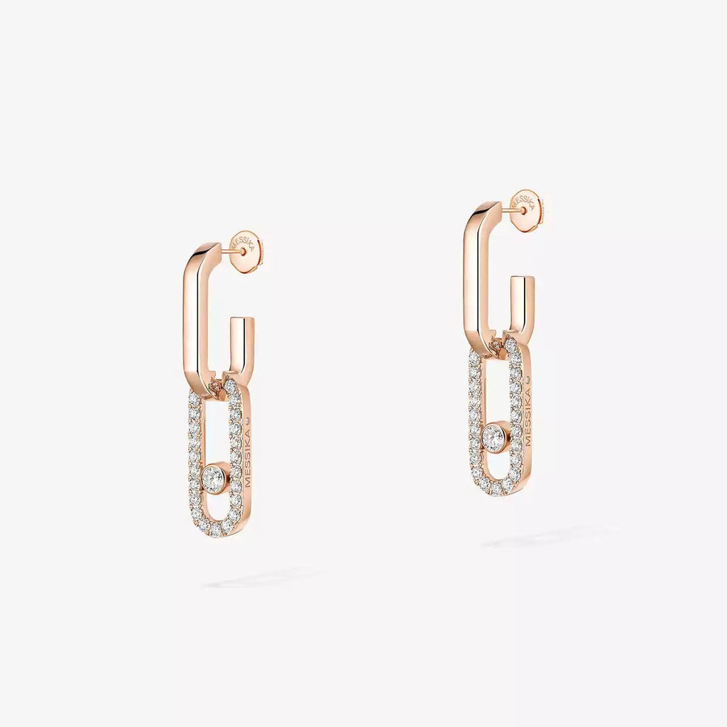 [Imperial Jewelrys]Move Link Diamond Earrings