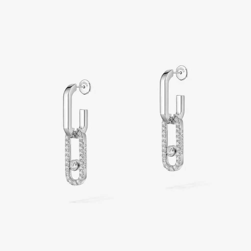 [Imperial Jewelrys]Move Link Diamond Earrings