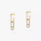 [Imperial Jewelrys]Move Link Diamond Earrings