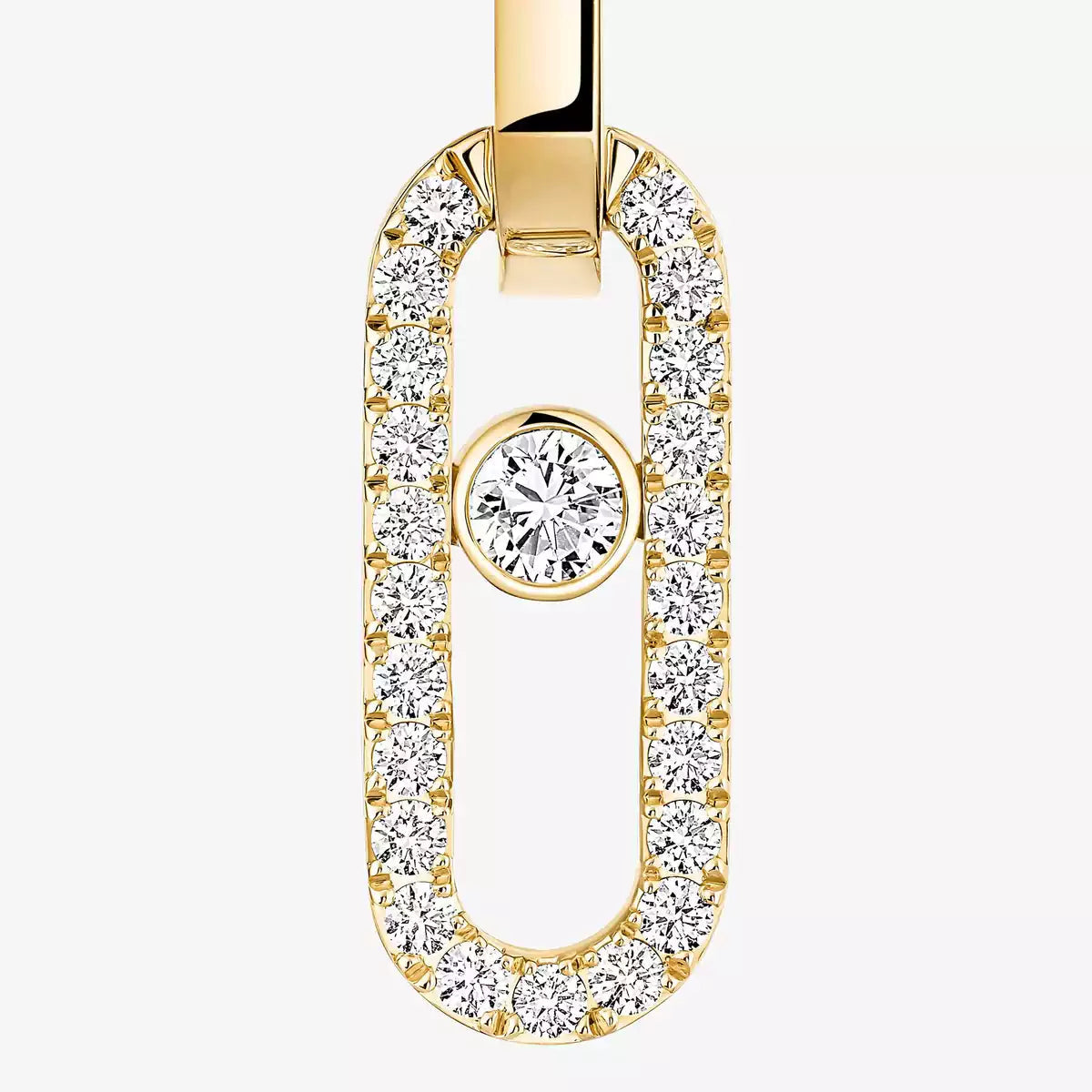 [Imperial Jewelrys]Move Link Diamond Earrings