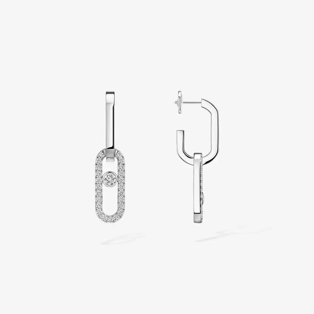 [Imperial Jewelrys]Move Link Diamond Earrings