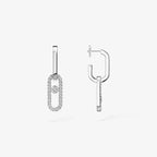 [Imperial Jewelrys]Move Link Diamond Earrings