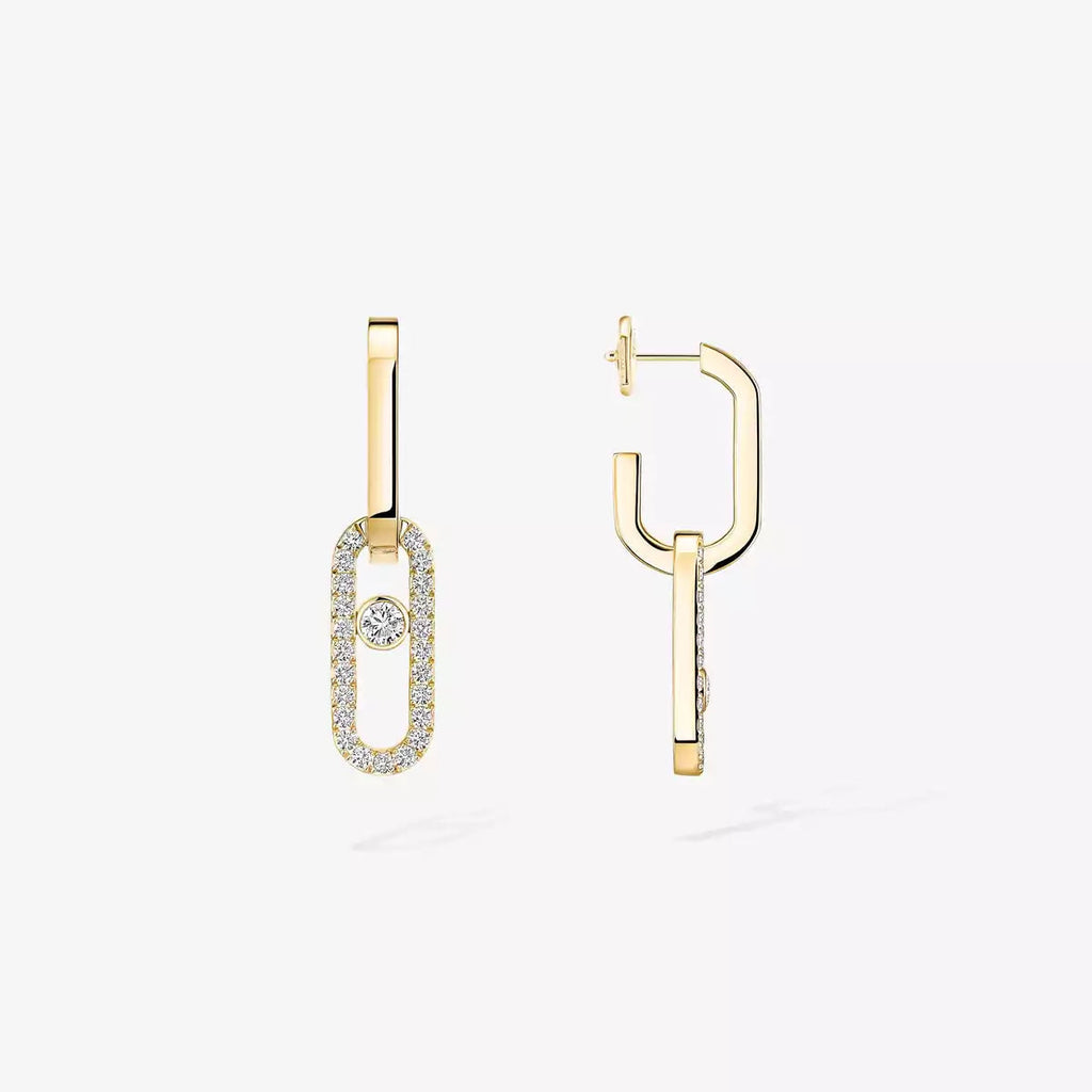 [Imperial Jewelrys]Move Link Diamond Earrings