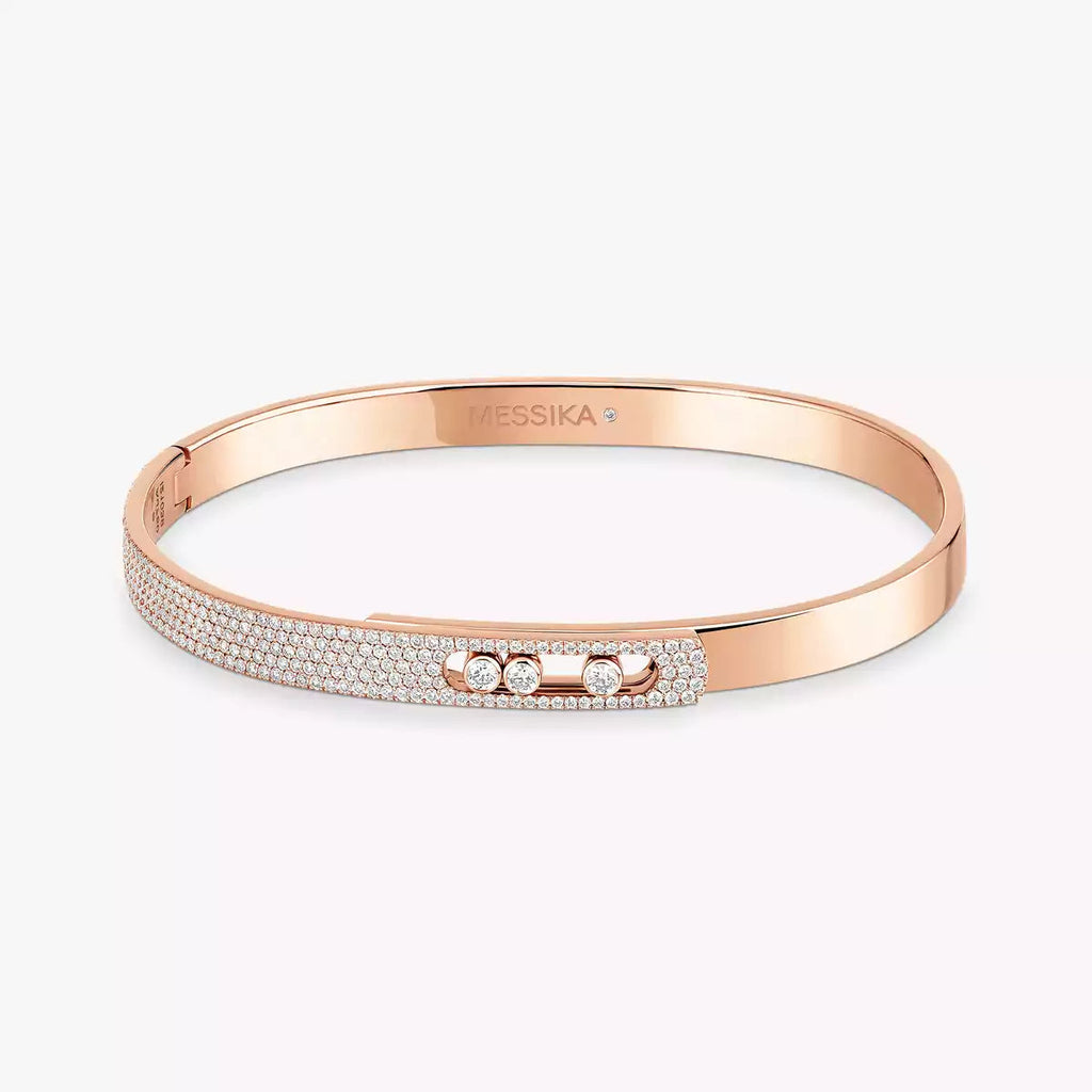 [Imperial Jewelrys]Move Noa Rose Gold Pavé Diamond Bangle Bracelet