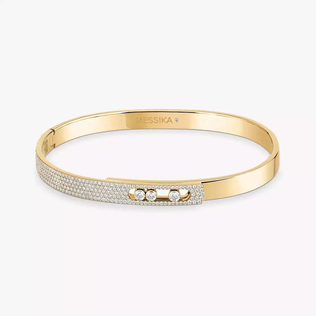 [Imperial Jewelrys]Move Noa Rose Gold Pavé Diamond Bangle Bracelet
