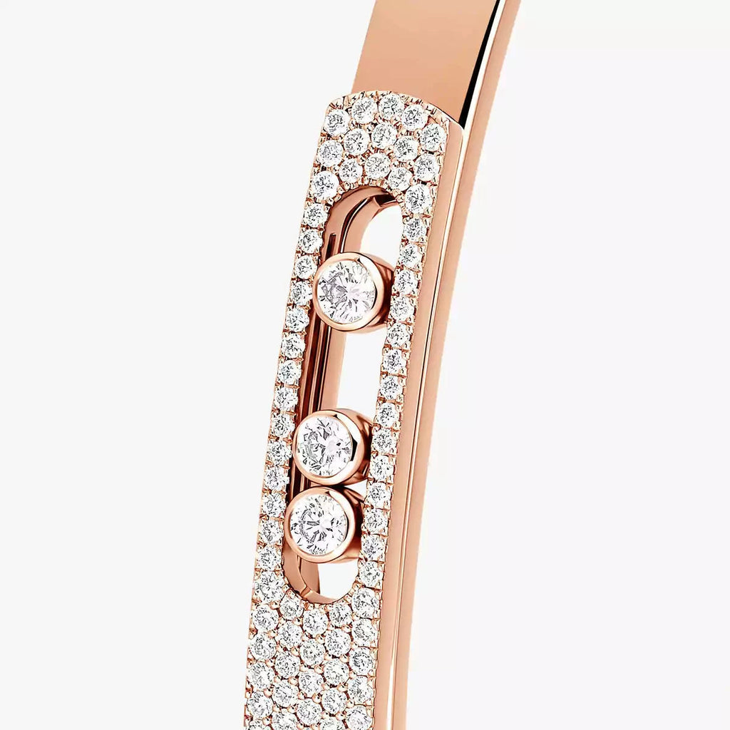 [Imperial Jewelrys]Move Noa Rose Gold Pavé Diamond Bangle Bracelet