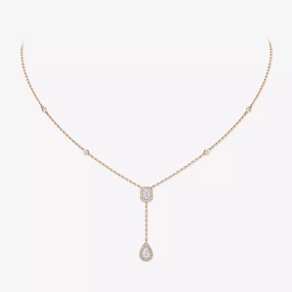 [Imperial Jewelrys]Gold Diamond Tie Necklace
