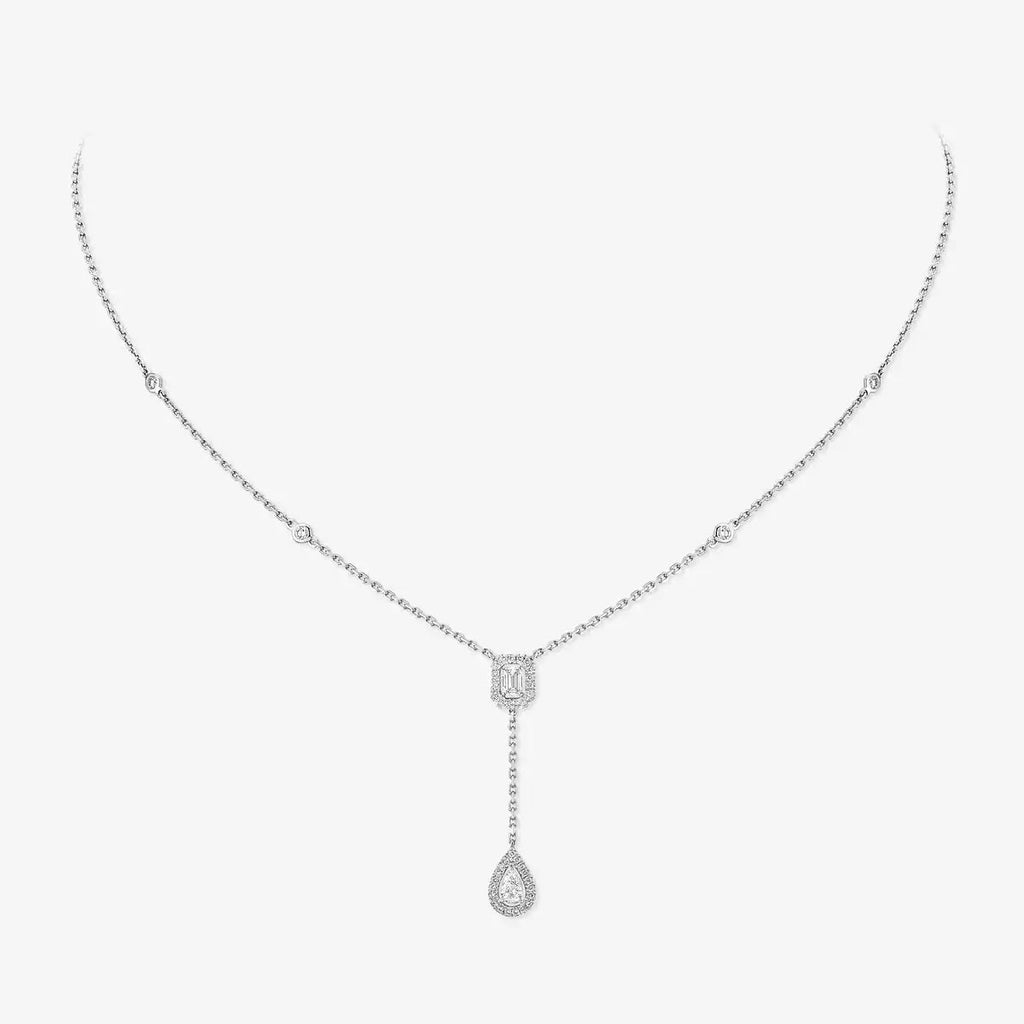 [Imperial Jewelrys]Gold Diamond Tie Necklace