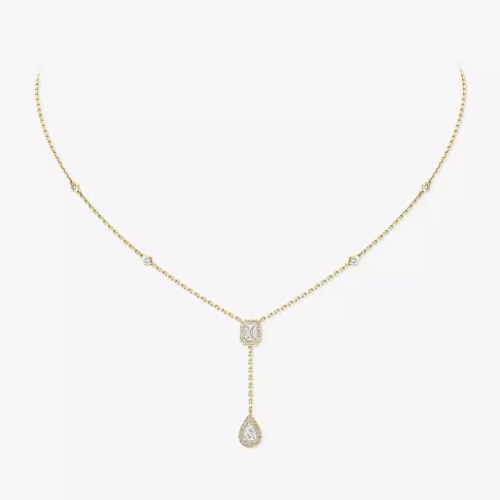 [Imperial Jewelrys]Gold Diamond Tie Necklace