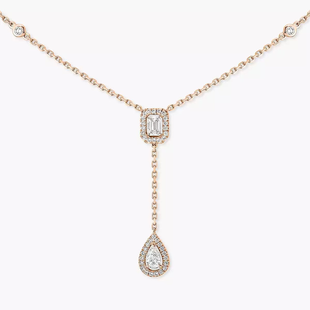 [Imperial Jewelrys]Gold Diamond Tie Necklace